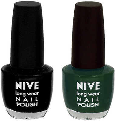 

Nive Colour Blast Nail Polish 1106201718 Black,Green(Pack of 2)