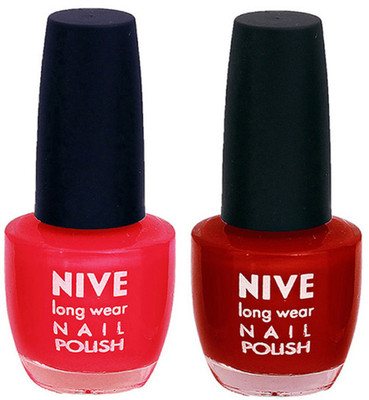 

Nive Colour Blast Nail Polish 1106201642 Red,Red(Pack of 2)