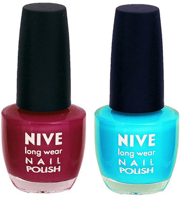

Nive Colour Blast Nail Polish 1106201617 Pink,Blue(Pack of 2)