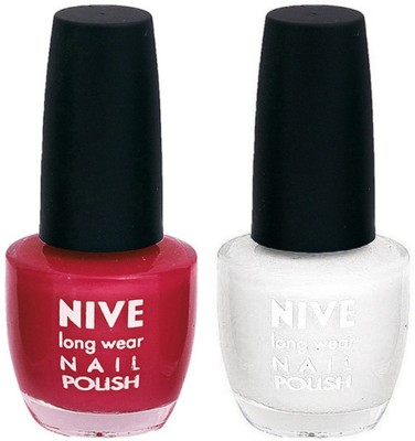 

Nive Colour Blast Nail Polish 1106201642 Pink,White(Pack of 2)