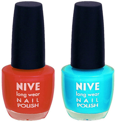

Nive Colour Blast Nail Polish 1106201752 Brown,Blue(Pack of 2)