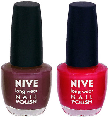

Nive Colour Blast Nail Polish 1106201793 Purple,Pink(Pack of 2)
