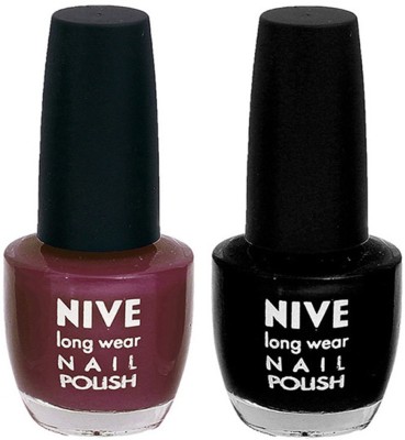 

Nive Colour Blast Nail Polish 1106201796 Purple,Black(Pack of 2)