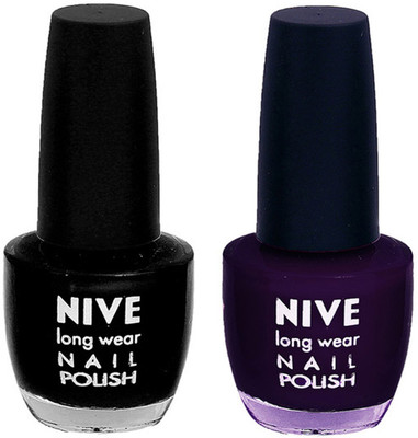 

Nive Colour Blast Nail Polish 1106201733 Black,Purple(Pack of 2)