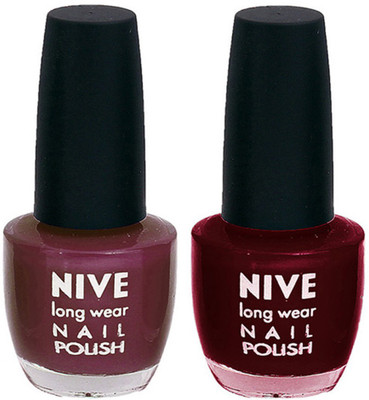 

Nive Colour Blast Nail Polish 1106201814 Purple,Red(Pack of 2)