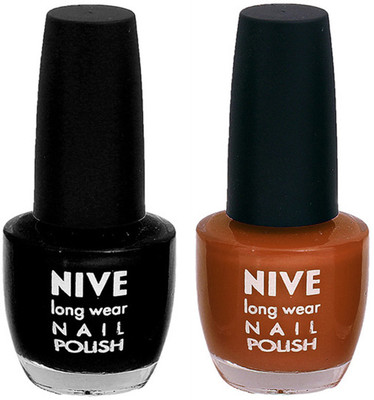 

Nive Colour Blast Nail Polish 1106201701 Black,Brown(Pack of 2)