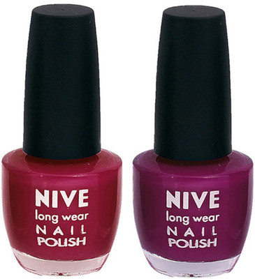 

Nive Colour Blast Nail Polish 1106201634 Pink,Purple(Pack of 2)