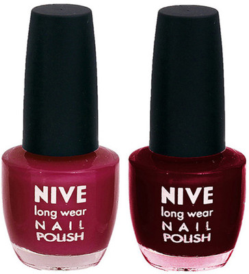 

Nive Colour Blast Nail Polish 1106201611 Pink,Red(Pack of 2)