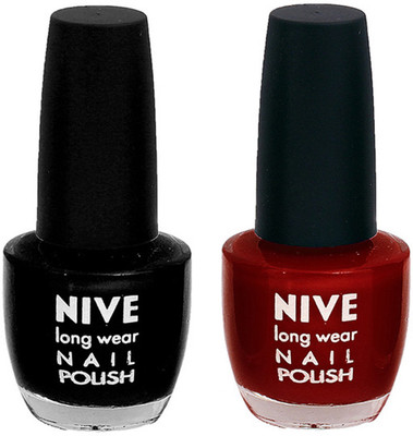 

Nive Colour Blast Nail Polish 1106201703 Black,Red(Pack of 2)