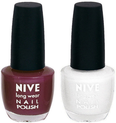 

Nive Colour Blast Nail Polish 1106201817 Purple,White(Pack of 2)