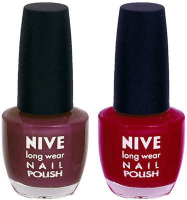 

Nive Colour Blast Nail Polish 1106201808 Purple,Pink(Pack of 2)