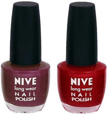 

Nive Colour Blast Nail Polish 1106201786 Purple,Red(Pack of 2)