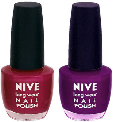 

Nive Colour Blast Nail Polish 1106201604 Pink,Purple(Pack of 2)