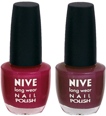 

Nive Colour Blast Nail Polish 1106201625 Pink,Purple(Pack of 2)
