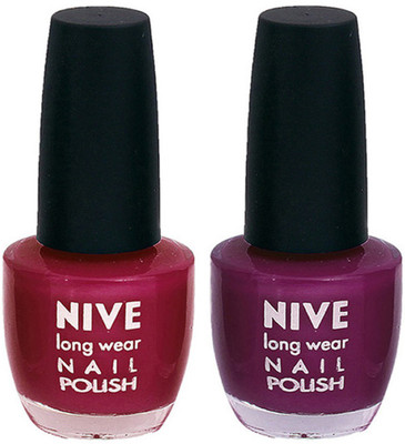 

Nive Colour Blast Nail Polish 1106201640 Pink,Purple(Pack of 2)