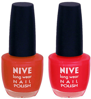 

Nive Colour Blast Nail Polish 1106201761 Brown,Red(Pack of 2)