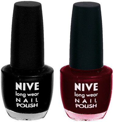 

Nive Colour Blast Nail Polish 1106201711 Black,Red(Pack of 2)