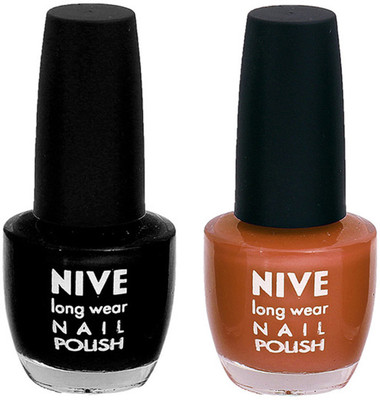

Nive Colour Blast Nail Polish 1106201708 Black,Brown(Pack of 2)