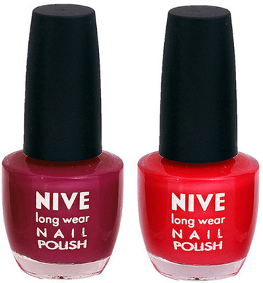 

Nive Colour Blast Nail Polish 1106201621 Pink,Red(Pack of 2)