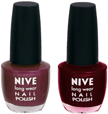 

Nive Colour Blast Nail Polish 1106201784 Purple,Red(Pack of 2)