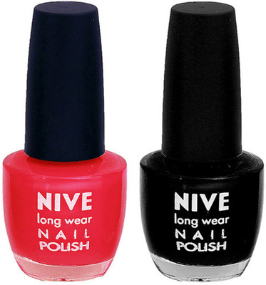 

Nive Colour Blast Nail Polish 1106201642 Pink,Black(Pack of 2)