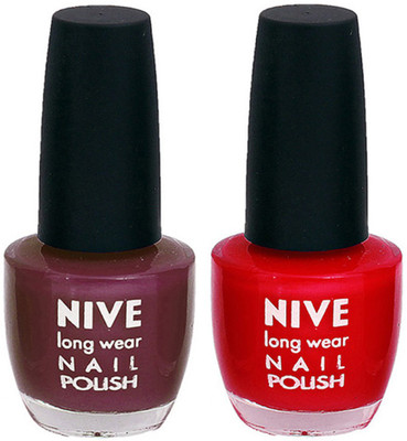 

Nive Colour Blast Nail Polish 1106201805 Purple,Red(Pack of 2)