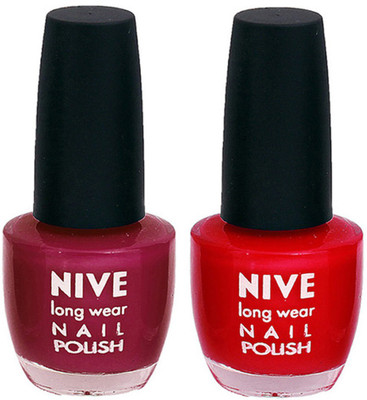 

Nive Colour Blast Nail Polish 1106201632 Pink,Red(Pack of 2)