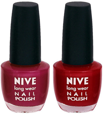 

Nive Colour Blast Nail Polish 1106201613 Pink,Red(Pack of 2)