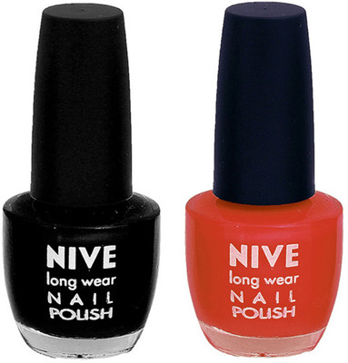 

Nive Colour Blast Nail Polish 1106201723 Black, Red(Pack of 2)