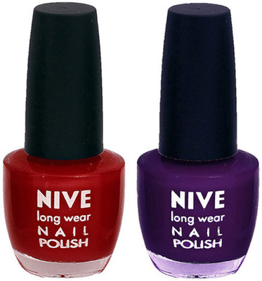 

Nive Colour Blast Nail Polish 1106201642 Pink,Purple(Pack of 2)