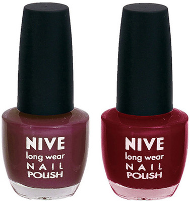 

Nive Colour Blast Nail Polish 1106201815 Purple,Red(Pack of 2)