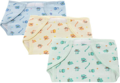 

Aayat Kids U Shaped Outside Cloth Inside Plastic Nappies, Multicolor