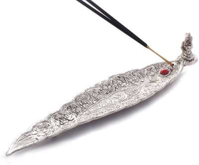 

MYEBIZSTORE Metal Leaf Agarbatti Stand Aluminium(1 Pieces, Silver)