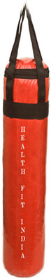 

HEALTH FIT INDIA 3.5 Feet Long, Synthetic Leather Material, Unfilled, Red Color with Long Strap Hanging Bag(Heavy, 42 kg)