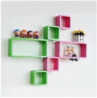 

A.S Wood MDF Wall Shelf(Number of Shelves - 6)