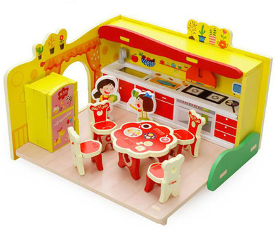 

Vaibhav 3D Wooden Educational Jigsaw Puzzles Assembling Dream Kitchen Toys For Kids