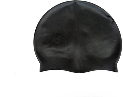 HOMMER Full Head Cover Swimming Cap Black, Pack of 1
