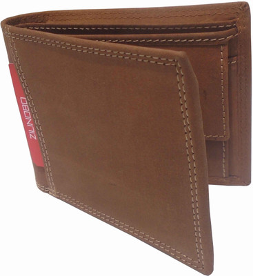 

zilinobo Men Tan Genuine Leather Wallet(6 Card Slots), Tan-024