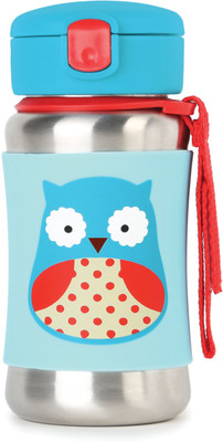 

Skip Hop Baby Zoo Little Kid and Toddler Feeding Travel-To-Go Insulated Stainless Steel Straw Bottle, 12 oz, Multi Otis Owl - 350 ml(Multicolor)