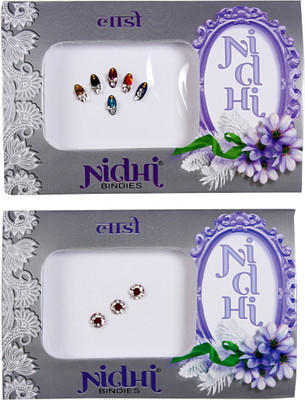 

NIDHI bindi53 Forehead Multicolor Bindis(Morden Bindi)