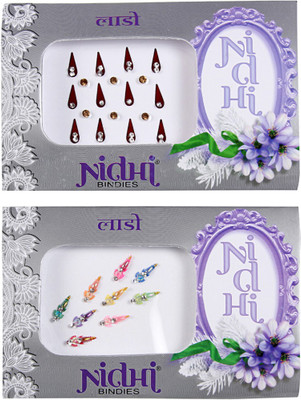 

NIDHI bindi43 Forehead Multicolor Bindis(Morden Bindi)