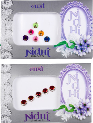 

NIDHI bindi55 Forehead Multicolor Bindis(Morden Bindi)