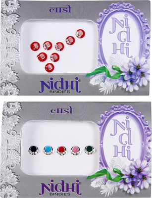 

NIDHI bindi5 Forehead Multicolor Bindis(Morden Bindi)