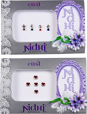 

NIDHI bindi62 Forehead Multicolor Bindis(Morden Bindi)