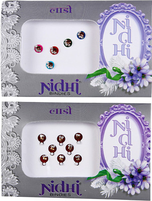 

NIDHI bindi70 Forehead Multicolor Bindis(Morden Bindi)