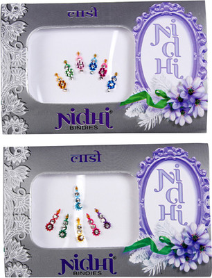 

NIDHI bindi33 Forehead Multicolor Bindis(Morden Bindi)