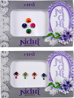 

NIDHI bindi38 Forehead Multicolor Bindis(Morden Bindi)