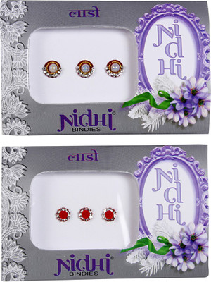

NIDHI bindi30 Forehead Multicolor Bindis(Morden Bindi)