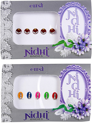 

NIDHI bindi41 Forehead Multicolor Bindis(Morden Bindi)