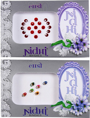 

NIDHI bindi2 Forehead Multicolor Bindis(Morden Bindi)